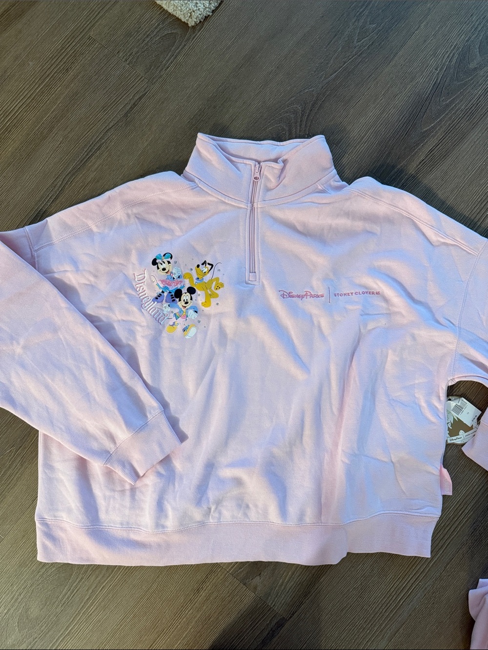 NWT Disney Parks x Stoney Clover Lane 1/4 Zip Pullover Sweatshirt